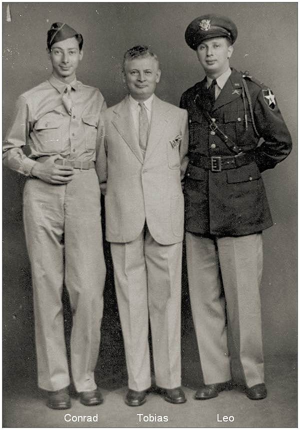 Conrad with his father Tobias and brother Leo